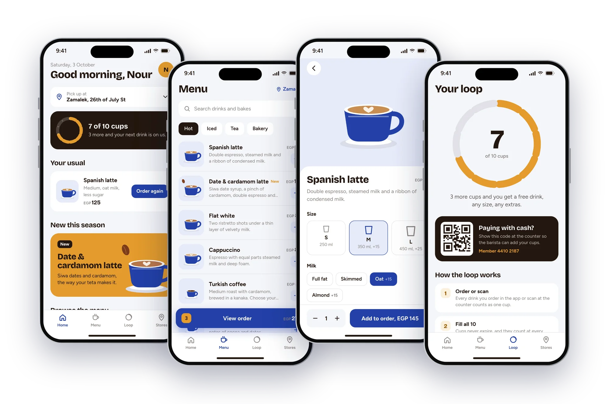 Café Loop on laptop and phone