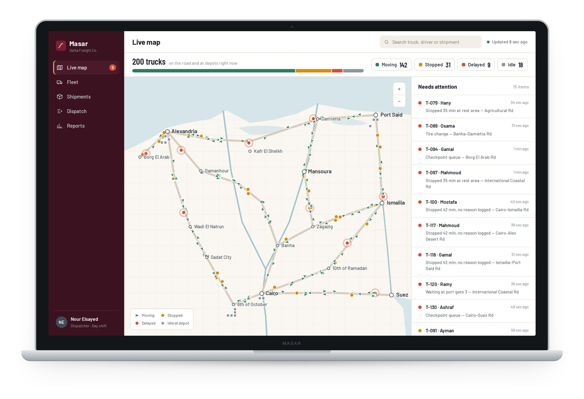 Live map on desktop