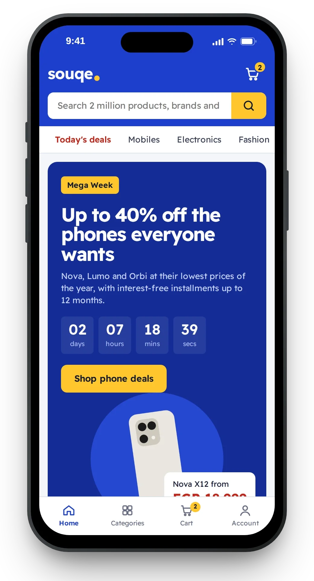 Home on mobile