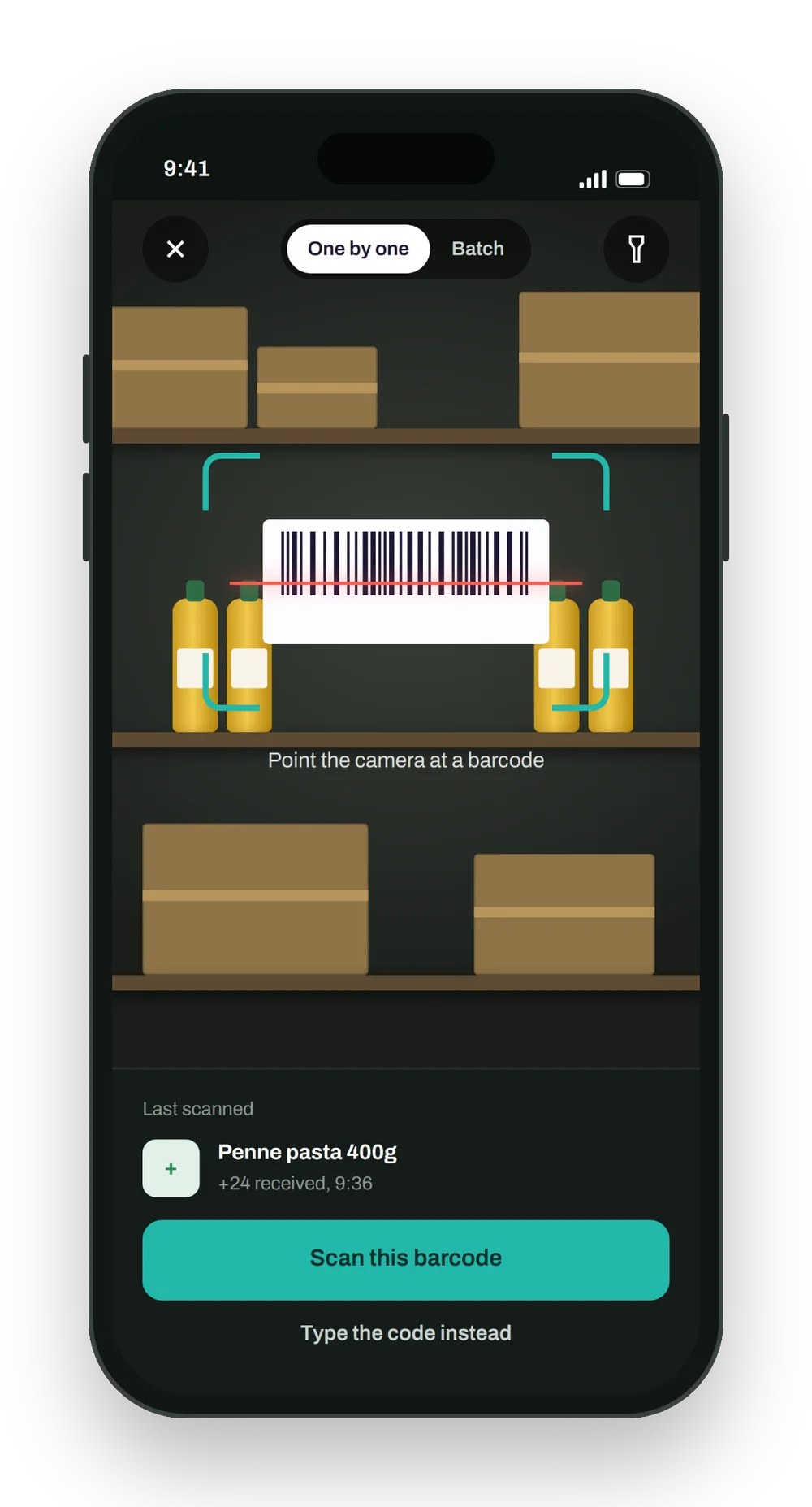 Scan screen